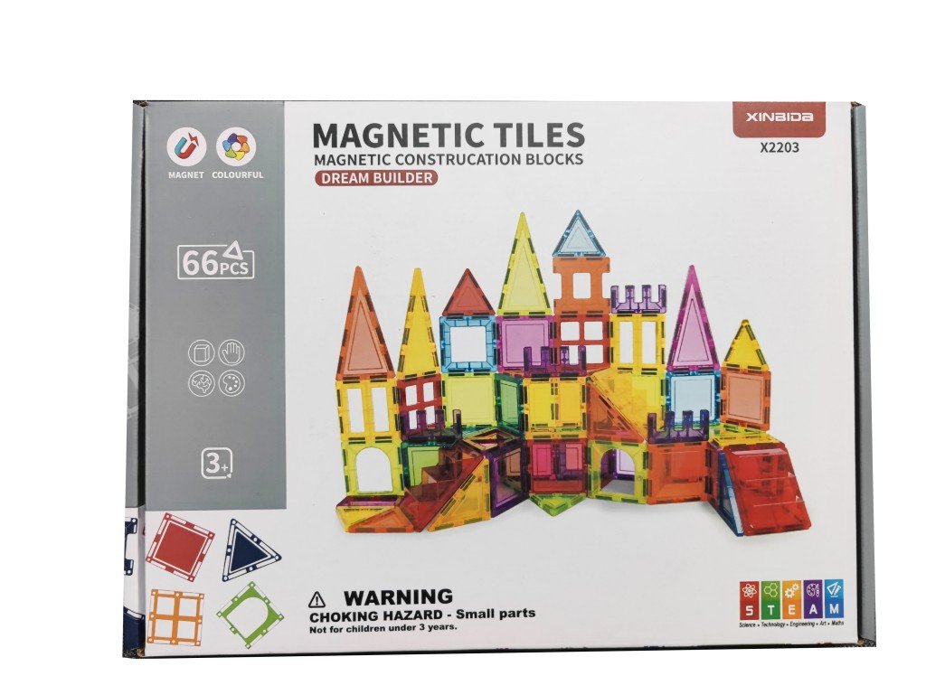 Levně Magnetická stavebnice 66ks - Alltoys