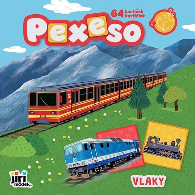 Levně Pexeso v sešitu Vlaky