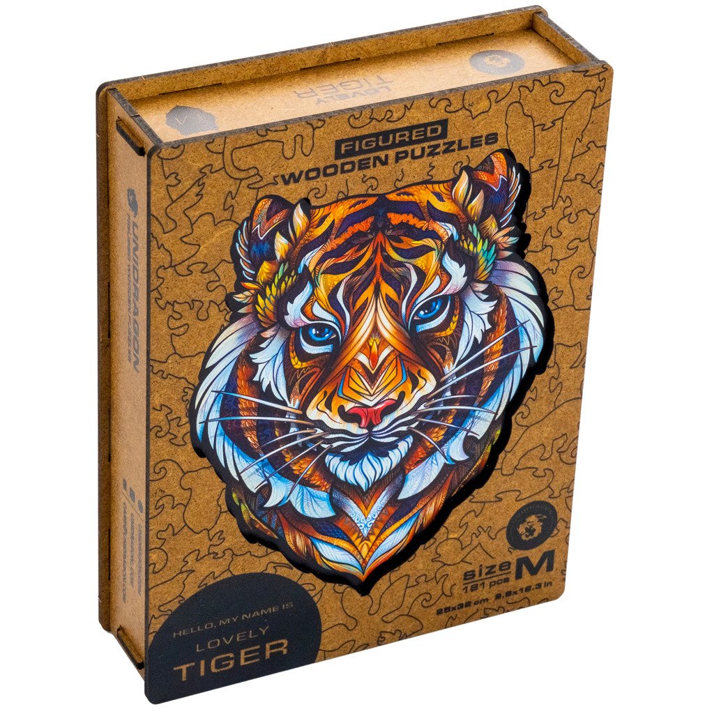 Levně Unidragon dřevěné puzzle - Tygr velikost M - EPEE Unidragon