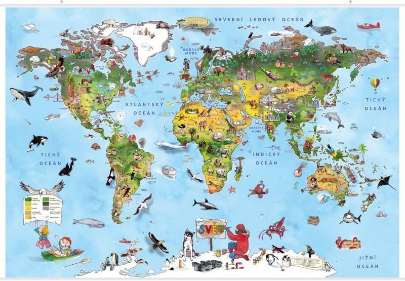 Levně Ilustrovaná mapa světa