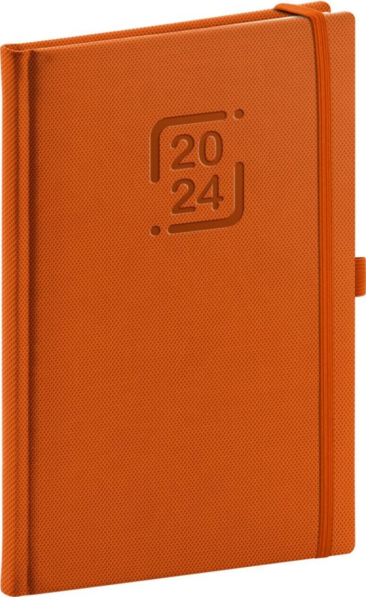 Levně Diář 2024: Catanella - oranžový, týdenní, 15 × 21 cm
