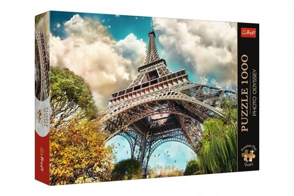 Levně Puzzle Premium Plus - Photo Odyssey:Eiffelova věž v Paříži, Francie 1000dílků 68,3x48cm v krab 40x27