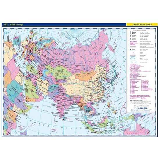 Levně Asie - školní nástěnná politická mapa 1:10 mil./136x96 cm