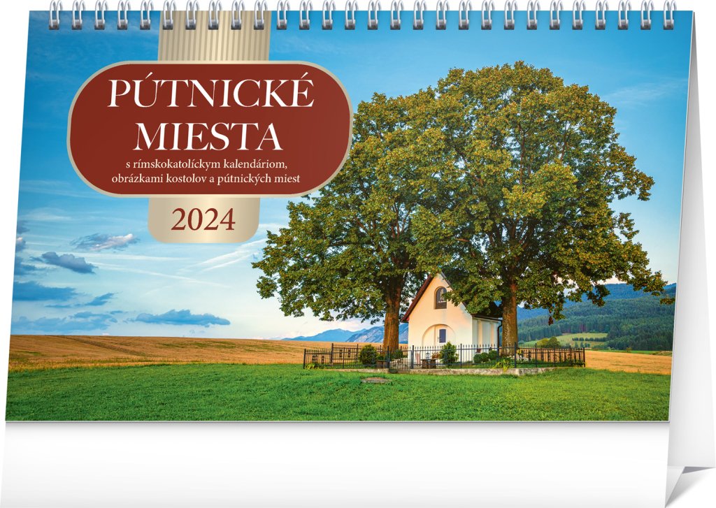 Levně Stolový kalendář Pútnické miesta 2024, 23,1 × 14,5 cm
