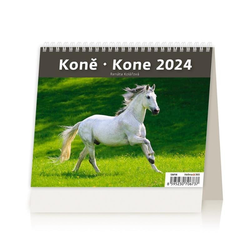 Levně Kalendář stolní 2024 - MiniMax Koně/Kone