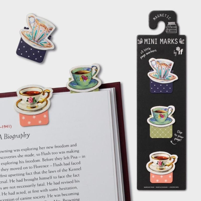 Levně Záložka do knihy Mini magnetická - Šálek čaje