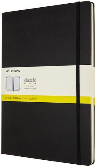 Levně Moleskine: Zápisník tvrdý čtverečkovaný černý A4