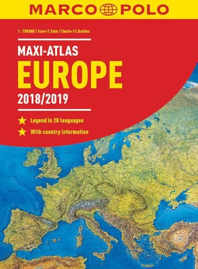 Levně Europe 2018/19 maxi atlas 1:750 000