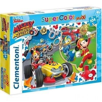 Levně Clementoni Puzzle Maxi Mickey závodník / 104 dílků
