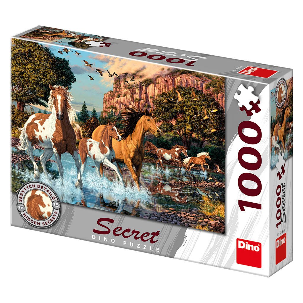 Koně: secret collection puzzle 1000 dílků - Dino