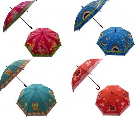Levně Deštník 66cm vystřelovací mix barev v sáčku