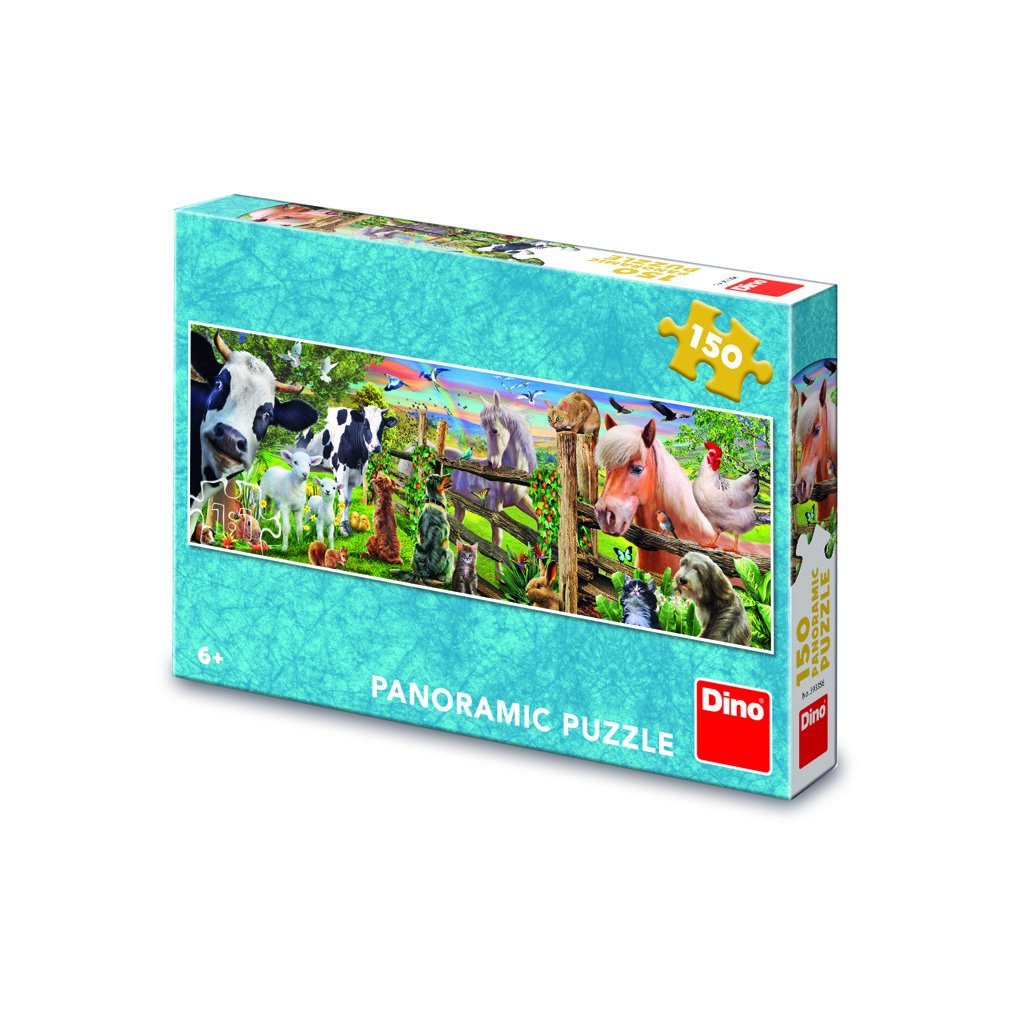 Puzzle Farma Panoramic 150 dílků - Dino