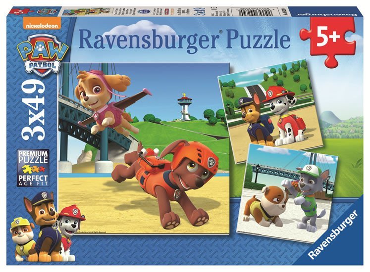 Levně Ravensburger Puzzle Tlapková Patrola - Psí tým/3x49 dílků