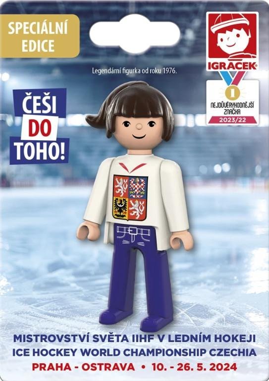 Igráček Fanynka MS v hokeji 2024 - bílý dres