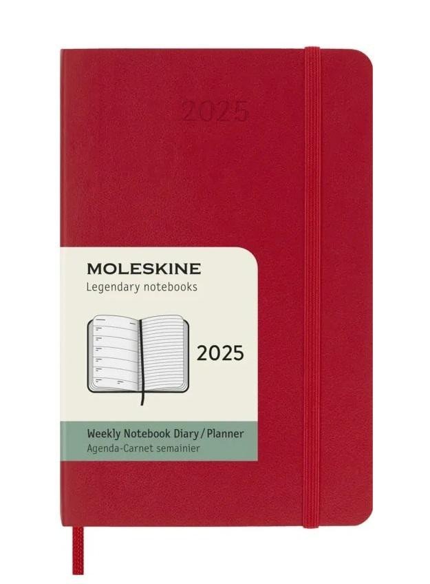 Levně Moleskine Plánovací zápisník 2025 červený S, měkký