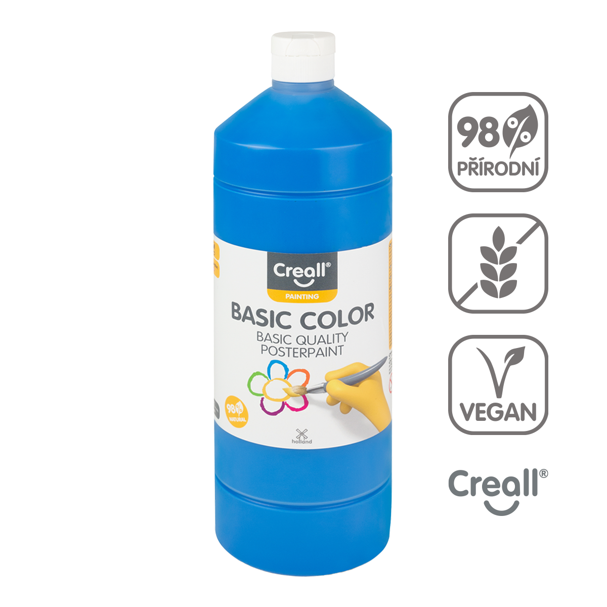 Creall temperová barva, 500 ml, modrá