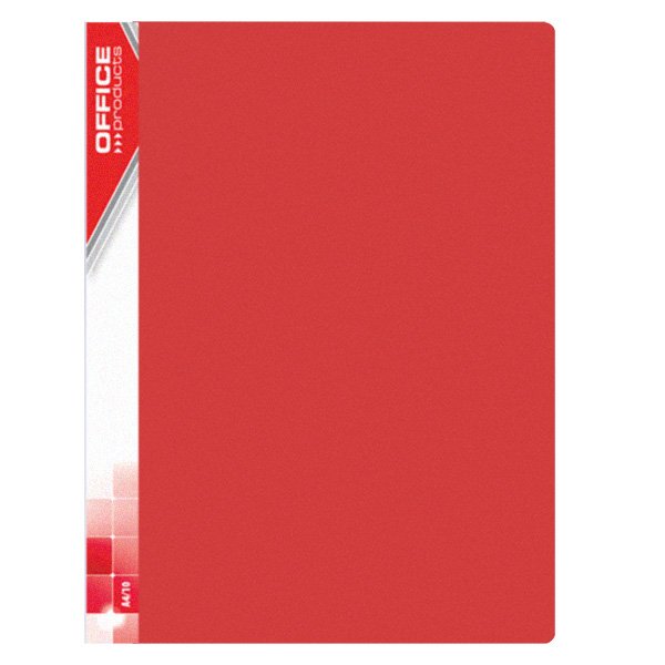 Office Products katalogová kniha, A4, PP, 10 kapes, červená