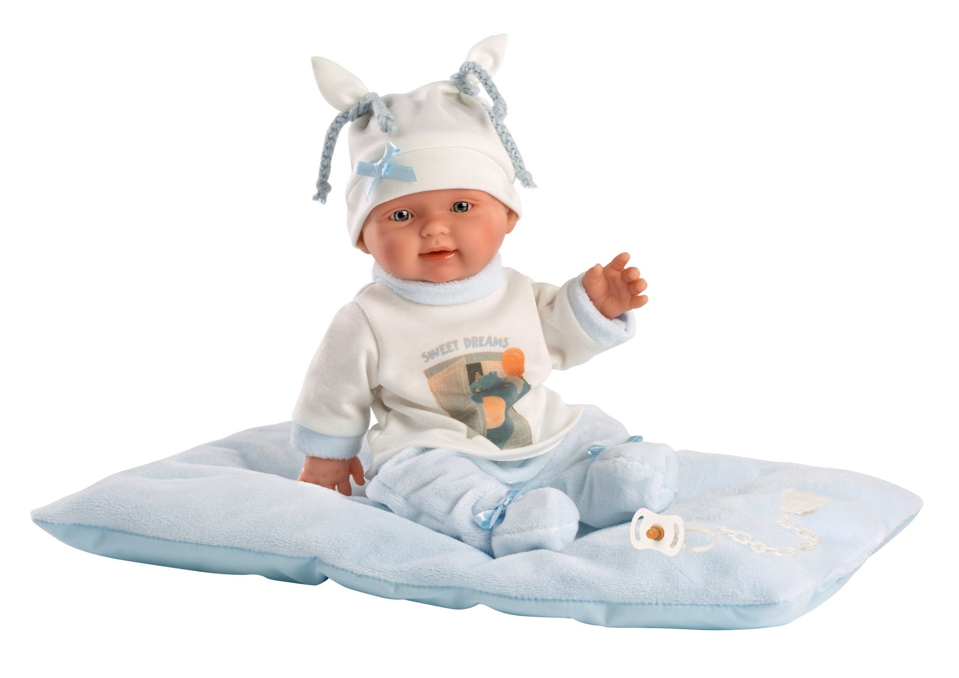 Levně Llorens 26311 NEW BORN CHLAPEČEK - realistická panenka miminko s celovinylovým tělem - 26 cm