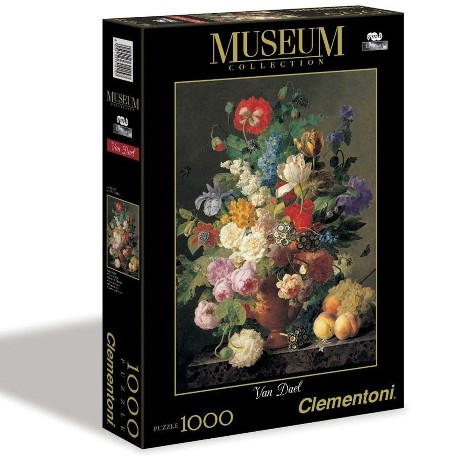 Clementoni Puzzle Museum - Van Dael-Vaso di fiori, 1000 dílků