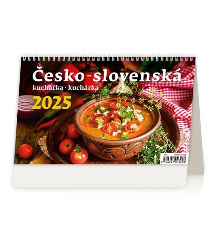Levně Kalendář stolní 2025 - Česko-slovenská kuchařka / kuchárka