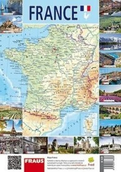 Levně France - Nástěnná mapa