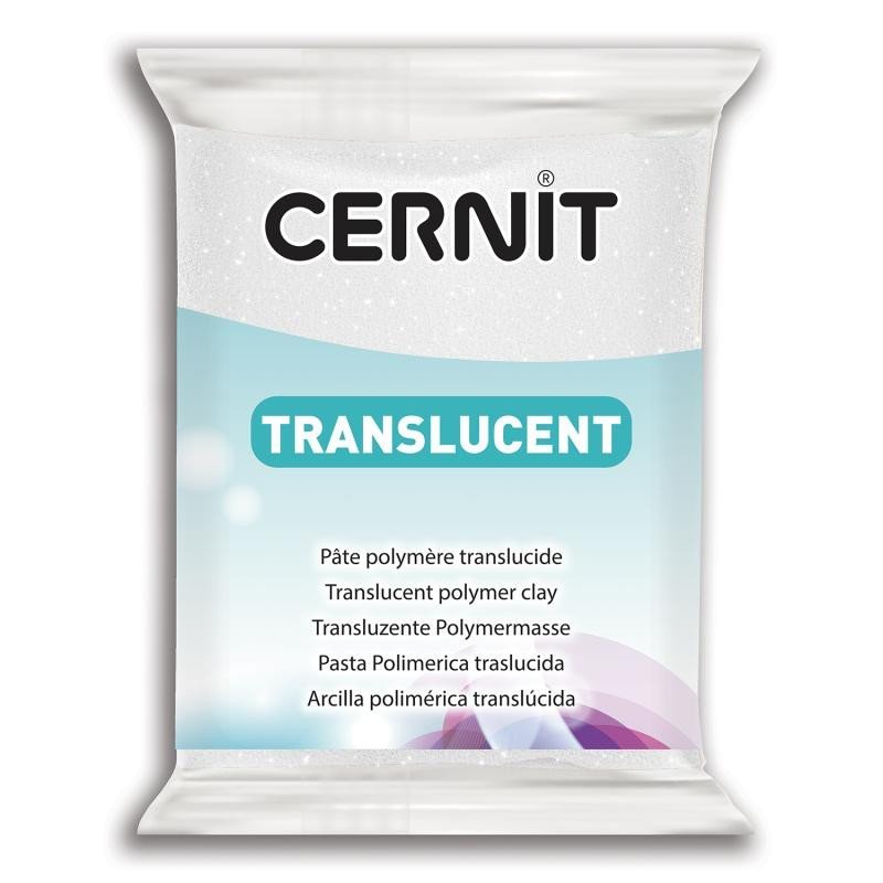 Levně CERNIT TRANSLUCENT 56g bílá glitter