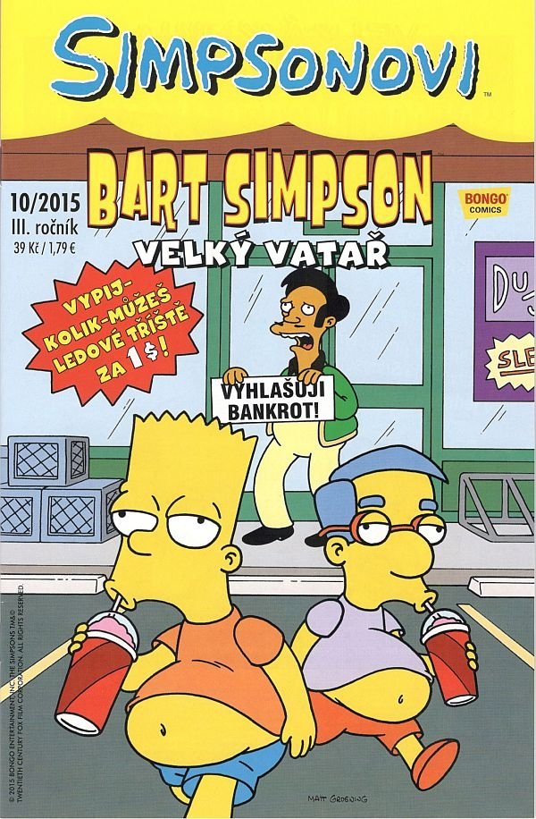 Levně Simpsonovi - Bart Simpson 10/2015 Velký vatař - Matthew Abram Groening