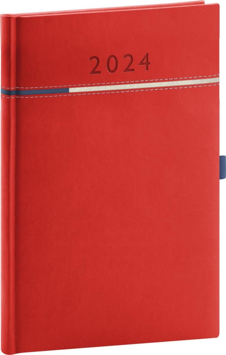 Levně Diář 2024: Tomy - červenomodrý, týdenní, 15 × 21 cm