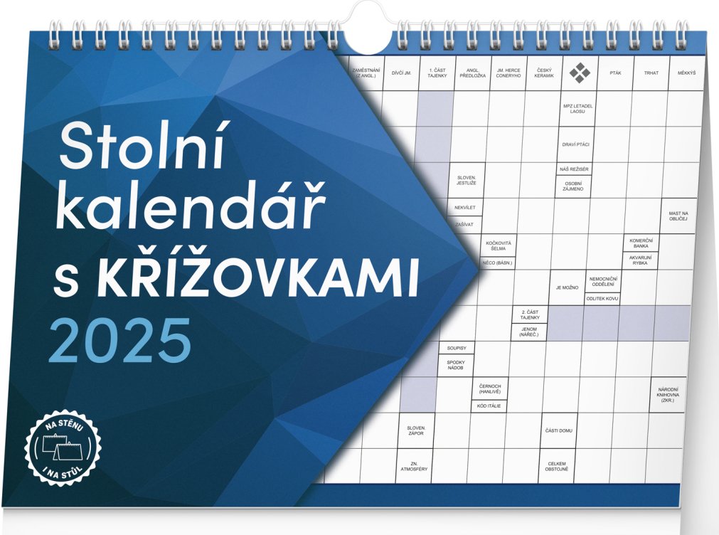 Levně Kalendář 2025 stolní: s křížovkami s háčkem, 30 × 21 cm