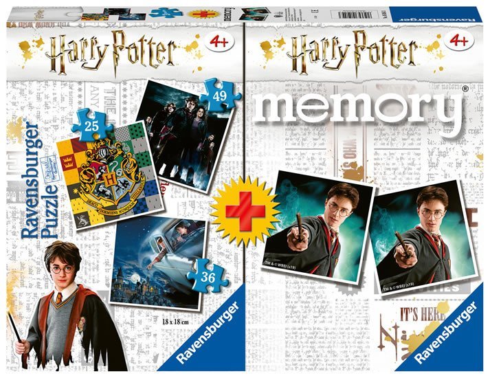 Levně Ravensburger Puzzle Harry Potter 3v1 (25,36,49 dílků) + pexeso