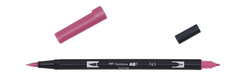 Levně Tombow Oboustranný štětcový fix ABT - hot pink