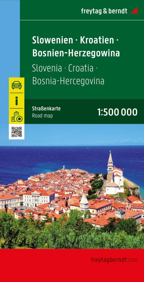 Levně Slovinsko-Chorvatsko-Bosna-Hercegovina 1:500 000 / automapa