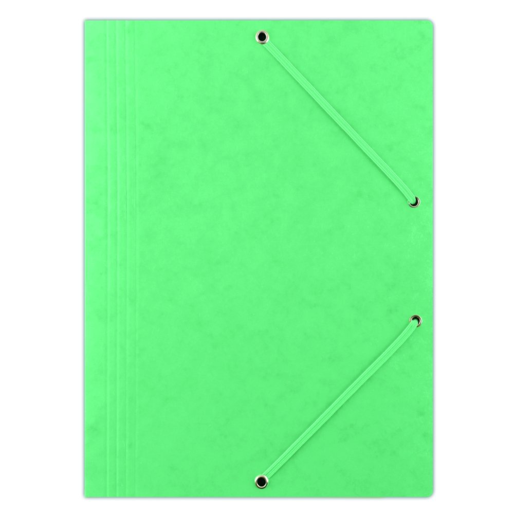 Levně DONAU spisové desky s gumičkou, A4, prešpán 390 g/m², zelené - 10ks
