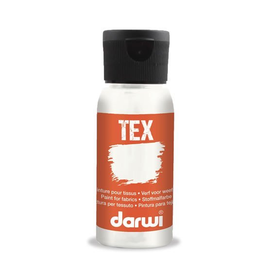 Levně DARWI TEX barva na textil - Bílá 50ml