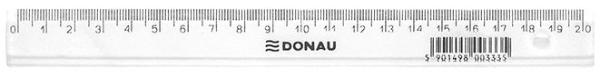 Levně DONAU pravítko, 20 cm, blistr, transparentní - 20ks