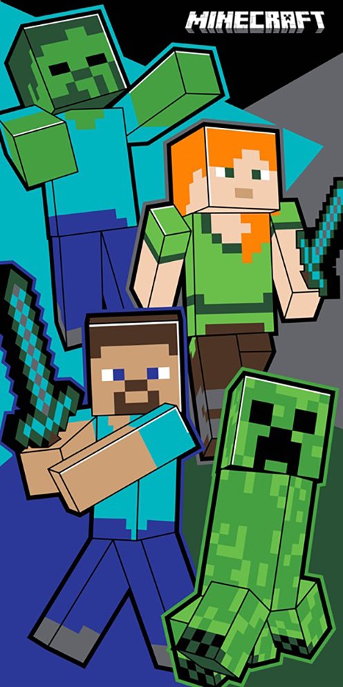 Dětská osuška Minecraft Virtuální Boj