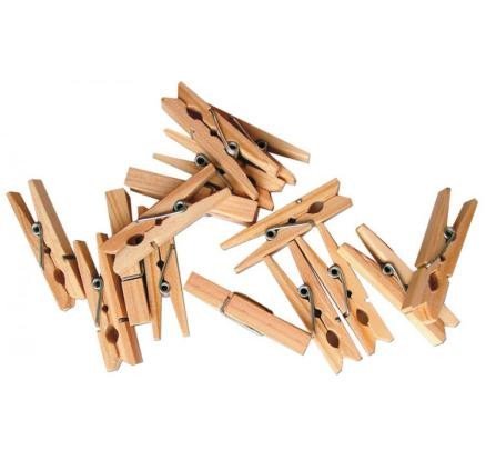 Levně Playbox Dřevěné kolíčky 25 mm - přírodní 100 ks