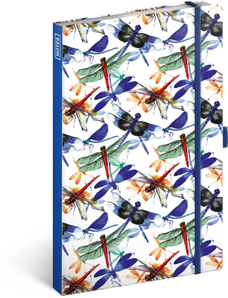Levně Notes Vážky, linkovaný, 13 × 21 cm