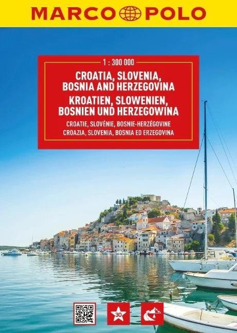 Levně Chorvatsko, Slovinsko, Bosna a Hercegovina 1:300 000 / cestovní atlas MARCO POLO