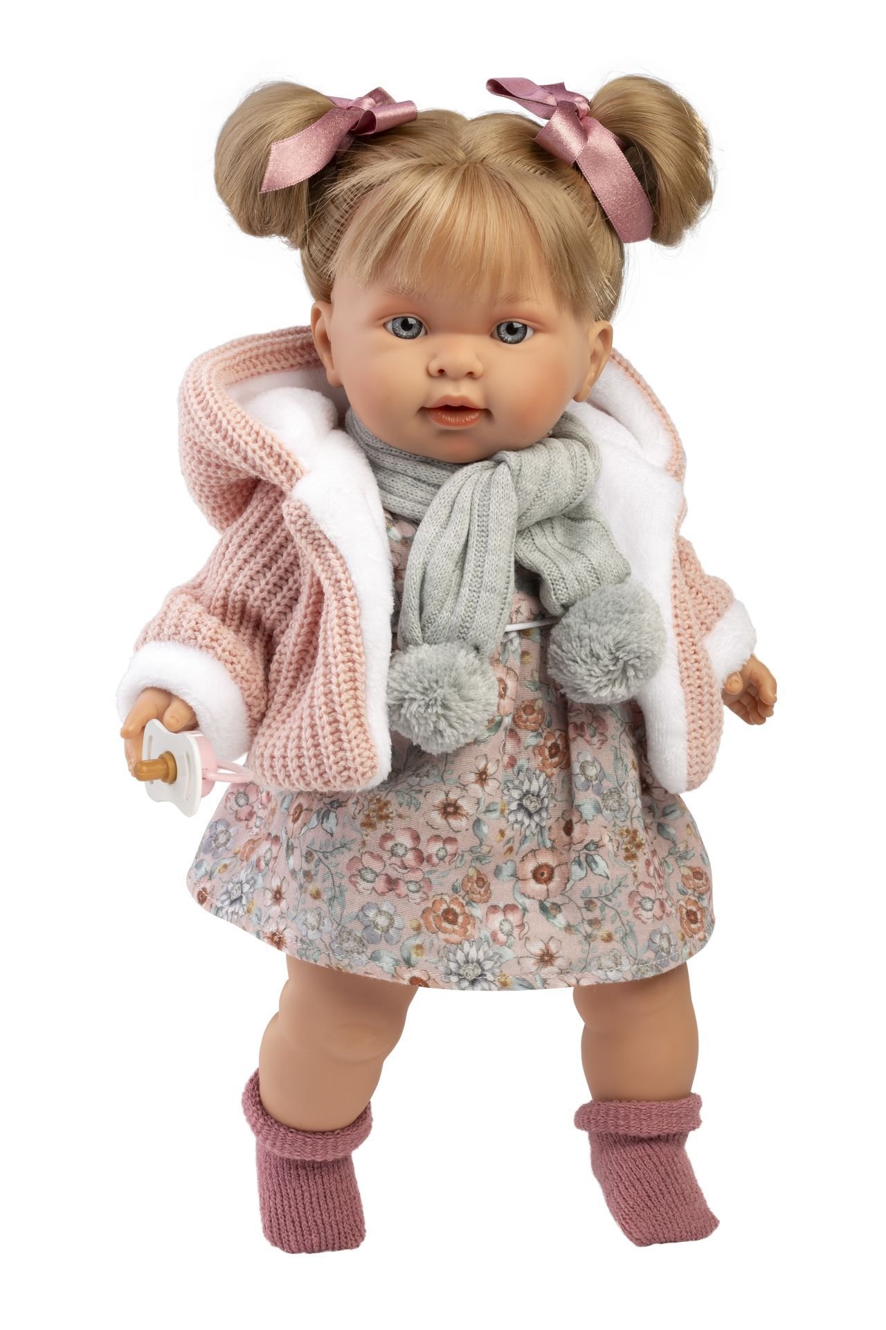 Levně Llorens 42284 ALEXANDRA - realistická panenka se zvuky a měkkým látkovým tělem - 42 cm