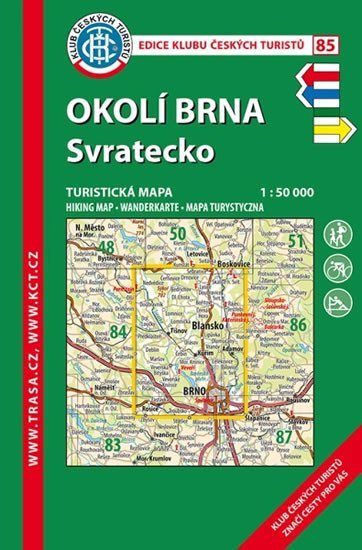 Levně Okolí Brna, Svratecko /KČT 85 1:50T Turistická mapa