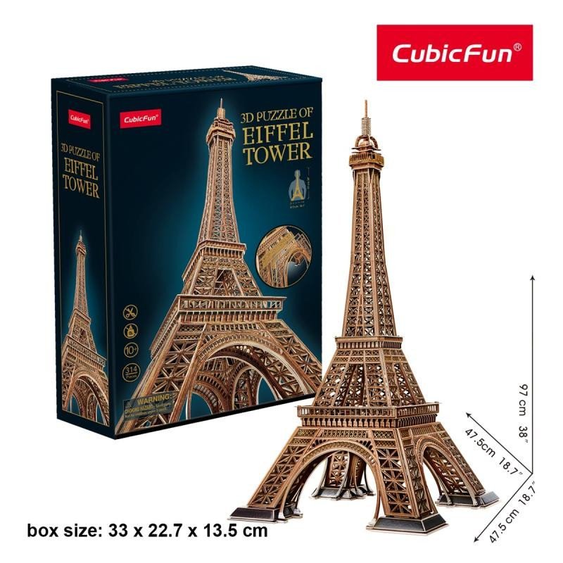 Levně Puzzle 3D Eiffelova věž 314 dílků