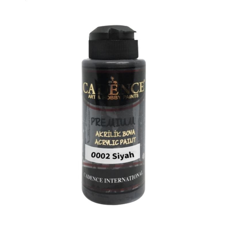 Levně Akrylová barva Cadence Premium - černá / 120 ml