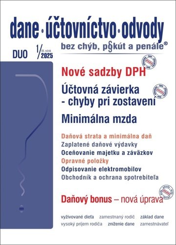 Levně DUO 1/2025 – Nové sadzby DPH pre rok 2025