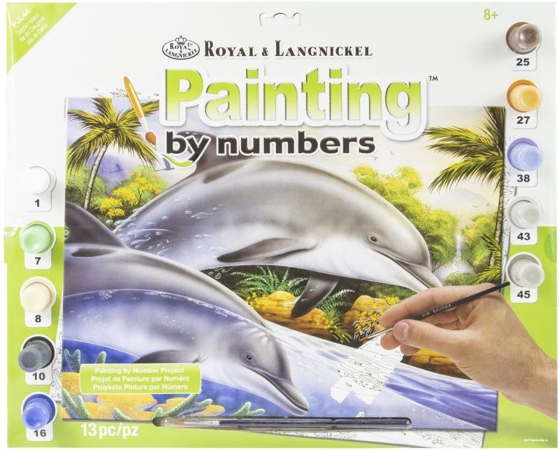 Levně Royal Langnickel Malování podle čísel - delfíni