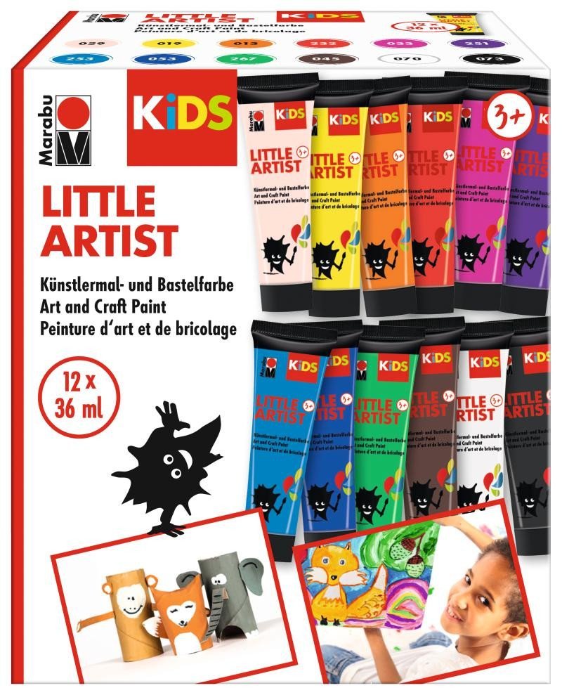 Levně Marabu KiDS Little Artist sada akrylových barev - 12 x 36 ml