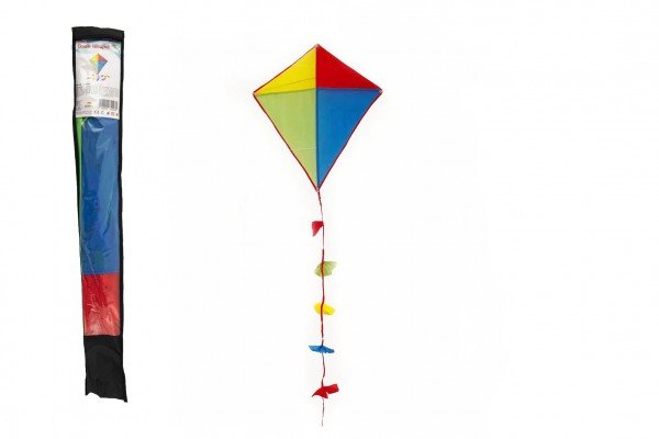 Levně Drak létající nylon 70x60cm barevný v sáčku 10x70cm