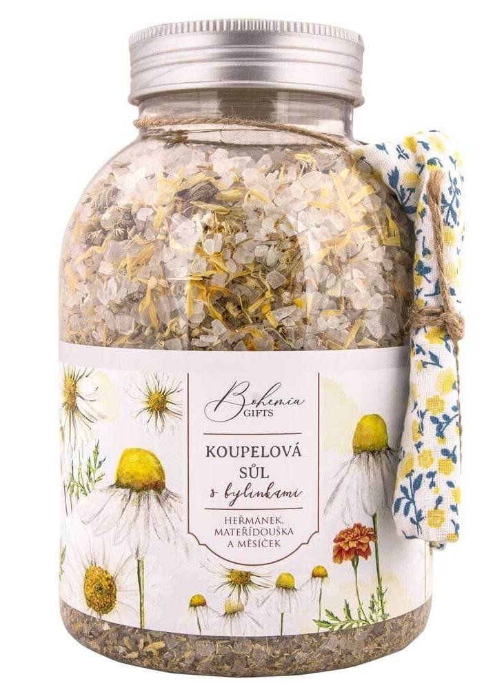 Levně Koupelová sůl s bylinkami 1200 g - Heřmánek, mateřídouška, měsíček