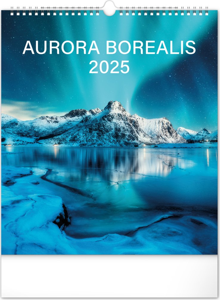Levně Nástěnný kalendář Polární záře 2025, 30 × 34 cm