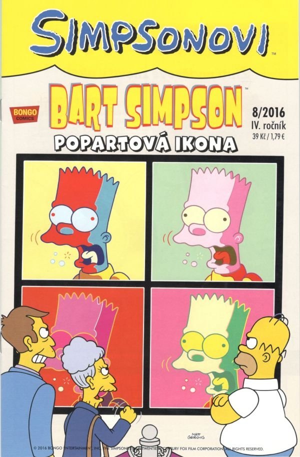 Levně Simpsonovi - Bart Simpson 8/2016 - Popartová ikona - Matthew Abram Groening